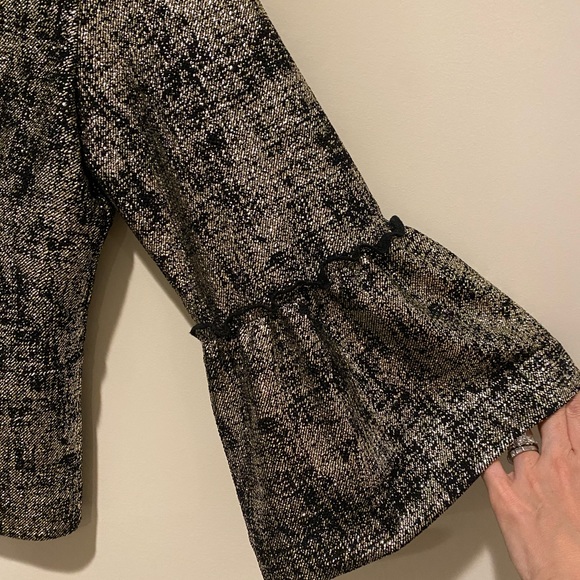 NWT Veronica M gold blazer jacket bell sleeve small - Picture 4 of 10